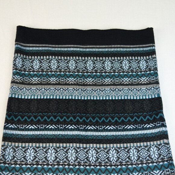 Icelandic Design Fair Isle Size Medium Women's Sweater Knit Skirt Wool Blend - Picture 2 of 9